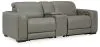 Ashley Furniture U94202S3 Ashley Furniture U94202S3 Correze - Power Loveseat With Console 3 Pc Sectional - Gray