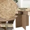 ACME LV05316 Markku - End Table With Natural Marble - Oak
