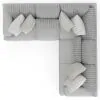 Jackson Furniture Industries 3303/72/46-18 Jackson Furniture Industries 3303/72/46-18 Logan - 2 Piece Upholstered Sectional With Comfort Coil Seating And 8 Accent Pillows Included - Moonstruck