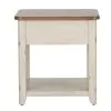 Liberty Furniture 652-OT1020 Farmhouse Reimagined - End Table With Basket - Antique White / Chestnut Tops
