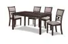 New Classic D1701-160-CHY New Classic D1701-160-CHY Gia - 5 Piece Dining Set (Table & 4 Chairs) - Cherry