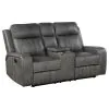 Coaster Fine Furniture 603192 Raelynn - Upholstered Track Arm Motion Loveseat - Gray