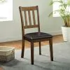 Furniture of America CM3771RT-3PK Blackwood - 3 Piece Round Dining Table Set - Walnut / Dark Brown