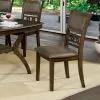 Furniture of America CM3023SC-2PK Holly - Side Chair (Set of 2) - Antique Walnut / Warm Gray