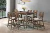 New Classic 45-1651-C6CT New Classic 45-1651-C6CT Oscar - Counter Table & 6 Chairs - Walnut