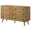 Coaster Fine Furniture 225093 Robyn - 6-Drawer Bedroom Dresser - Light Ash