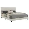 Coaster Fine Furniture 300852KE Dorian - Fabric Upholstered Eastern King Panel Bed - Cream