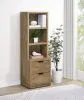 Coaster Fine Furniture 802693 Westpark - 3-Shelf Bookcase USB And Lockable Drawer - Mango