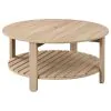 Coaster Fine Furniture 710288-S2 Fowler - 2 Piece Round Coffee And End Table Set - Natural