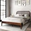 New Classic 00-B1862-300S Soma - 5/0 Platform Spindle Queen Bed - Walnut