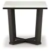 Ashley Furniture T770-2 Fostead - Square End Table - White / Espresso