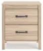 Ashley Furniture EB3929-292 Battelle - Two Drawer Night Stand - Tan