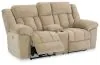 Ashley Furniture 6930518 Tip-Off - Power Reclining Loveseat With Console / Adj Headrest - Wheat