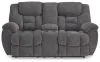 Ashley Furniture 3810494 Foreside - Dbl Reclining Loveseat with Console - Charcoal