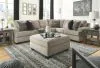Ashley Furniture 56103/55/46/49/11 Ashley Furniture 56103/55/46/49/11 Bovarian - 4 Pc. - Left Arm Facing Loveseat 3 Pc Sectional, Ottoman - Stone