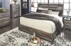 Ashley Furniture B211/31/36/46/57/54/160/B100-13 Drystan - 7 Pc. - Dresser, Mirror, Chest, Queen Panel Bed with 2 Side Drawers - Brown / Beige