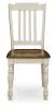 Ashley Furniture PCD616-01 Wirloni - Dining Room Side Chair (Set of 2) - Antique White / Brown