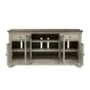 Liberty Furniture 498-TV68 Morgan Creek - Entertainment TV Stand - Antique White / Wirebrushed Tobacco Accents