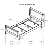 CoasterEveryday 202411T Louis Philippe - Wood Twin Sleigh Bed - Cappuccino