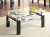 CoasterEveryday 702288 Dyer - 1-Shelf Rectangular Glass Top Coffee Table - Black