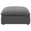 Coaster Fine Furniture 551457 Hobson - Square Upholstered Ottoman - Charcoal