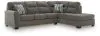 Benchcraft® 31305S2 Benchcraft® 31305S2 Olten - 2-Piece Sectional With RAF Corner Chaise - Graphite