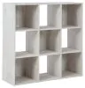 Ashley Furniture EA1811-3X3 Ashley Furniture EA1811-3X3 Paxberry - Nine Cube Organizer - Whitewash