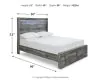Ashley Furniture B221B34 Ashley Furniture B221B34 Baystorm - Full Panel Bed With 2 Storage Drawers - Gray