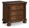 Ashley Furniture B764-93 Lavinton - Three Drawer Night Stand - Brown