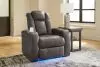 Ashley Furniture 3660213 Fyne-Dyme - Power Recliner/Adj Headrest - Shadow