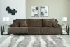 Ashley Furniture 92705S8 Ashley Furniture 92705S8 Top Tier - 3-Piece Reclining Sectional Sofa - Chocolate
