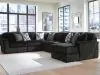 Ashley Furniture 98103S24 Ashley Furniture 98103S24 Midnight-Madness - 6-Piece Sectional With RAF Corner Chaise - Onyx
