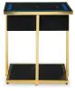 Ashley Furniture A4000681 Rexwell - Accent Table With Speaker - Black / Gold Finish