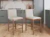 Ashley Furniture D752-124 Isanti - Upholstered Barstool (Set of 2) - Light Brown
