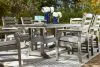 Ashley Furniture P802-625 Visola - RECT Dining Table w/Umb OPT - Gray