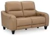 Ashley Furniture U6600014 Mosswell - Power Reclining Loveseat With Adj Headrest - Toffee