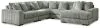 Ashley Furniture 21105S7 Ashley Furniture 21105S7 Lindyn - Right Arm Facing Corner Chaise 5 Pc Sectional - Fog