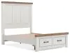 Ashley Furniture B4615B6 Ashley Furniture B4615B6 Savonport - Full Panel Storage Bed With Storage Footboard - White / Brown