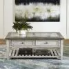Liberty Furniture 824-OT-3PCS Heartland - 3 Piece Table Set - Antique White / Tobacco Tops