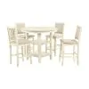 New Classic D3651-52S-BSQ New Classic D3651-52S-BSQ Amy - 5 Piece Counter Dining Set - Bisque
