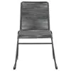 CoasterEssence 192062 Jerome - Woven Rope Stackable Side Chair (Set of 2) - Charcoal