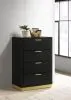 Coaster Fine Furniture 224785 Caraway - 4-Drawer Bedroom Chest - Black