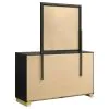 Coaster Fine Furniture 224783M Caraway - 6-Drawer Dresser With Mirror - Black