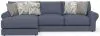 Jackson Furniture Industries 4052/75/73-23 Jackson Furniture Industries 4052/75/73-23 Cape May - 2 Piece Sofa Chaise With Comfort Coil Seating And 5 Accent Pillows Included (LSF Chaise) - Denim