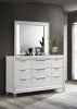 Coaster Fine Furniture 224963M Marmore - 9-Drawer Dresser And LED Mirror - White