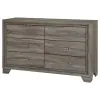 Coaster Fine Furniture 223343 Wright - 6-Drawer Dresser Cabinet - Brown Oak