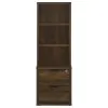 Coaster Fine Furniture 802713 Westpark - 3-Shelf Bookcase USB And Lockable Drawer - Dark Pine