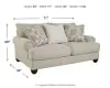 Benchcraft® 1320135 Asanti - Loveseat - Fog