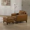 New Classic 25-L1213-CO Caspar - Chair & Ottoman - Caramel