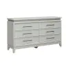 Liberty Furniture 781-BR31 Liberty Furniture 781-BR31 Reflections - 6 Drawer Dresser With Lights - Pearl White & Rhinestone